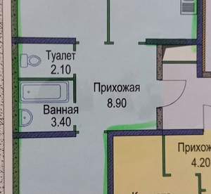 2-к квартира, вторичка, 65м2, 8/22 этаж
