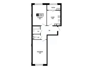 2-к квартира, вторичка, 62м2, 16/24 этаж