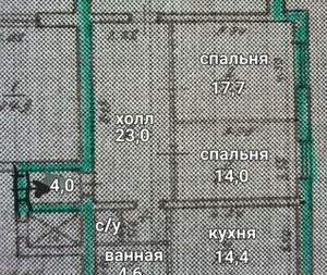 3-к квартира, вторичка, 99м2, 3/12 этаж