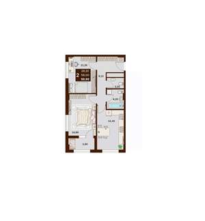 2-к квартира, вторичка, 60м2, 11/14 этаж
