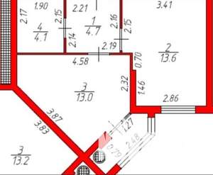 1-к квартира, вторичка, 38м2, 2/22 этаж