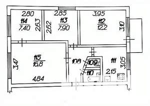 4-к квартира, вторичка, 60м2, 5/5 этаж