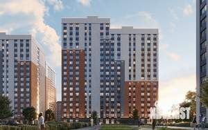 1-к квартира, строящийся дом, 38м2, 18/19 этаж