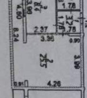 1-к квартира, вторичка, 41м2, 9/9 этаж