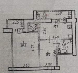 1-к квартира, вторичка, 51м2, 5/10 этаж