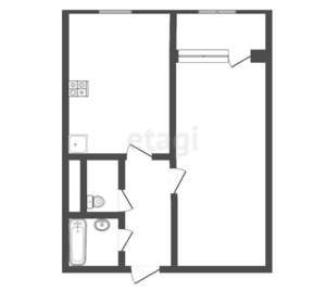 1-к квартира, вторичка, 34м2, 9/16 этаж