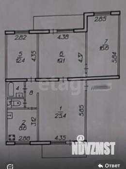 4-к квартира, вторичка, 89м2, 5/10 этаж