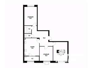 3-к квартира, вторичка, 89м2, 2/18 этаж