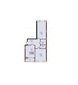 2-к квартира, вторичка, 71м2, 6/10 этаж