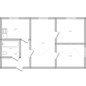 2-к квартира, вторичка, 45м2, 3/5 этаж