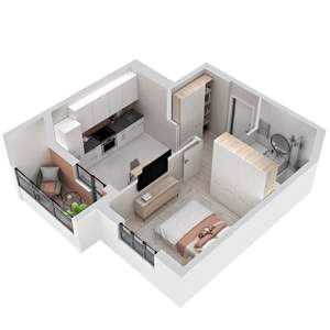 1-к квартира, вторичка, 34м2, 13/21 этаж