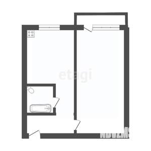 1-к квартира, вторичка, 39м2, 5/9 этаж