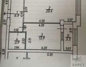 1-к квартира, вторичка, 48м2, 2/12 этаж