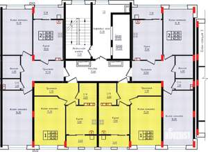 1-к квартира, строящийся дом, 39м2, 4/10 этаж