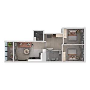 2-к квартира, вторичка, 60м2, 5/21 этаж