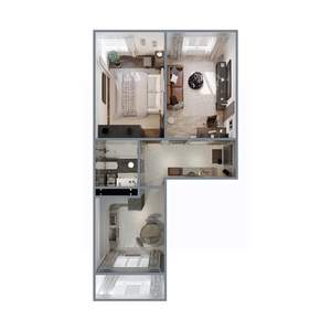 2-к квартира, вторичка, 56м2, 8/20 этаж