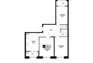 3-к квартира, вторичка, 88м2, 7/20 этаж