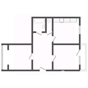 2-к квартира, вторичка, 54м2, 4/5 этаж