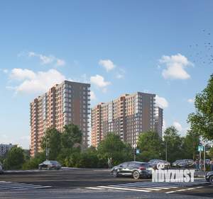 2-к квартира, строящийся дом, 59м2, 12/19 этаж
