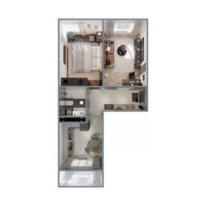 2-к квартира, вторичка, 56м2, 8/20 этаж