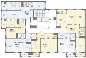 2-к квартира, строящийся дом, 85м2, 10/12 этаж