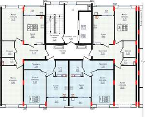 2-к квартира, строящийся дом, 62м2, 8/10 этаж