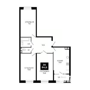 3-к квартира, вторичка, 85м2, 18/24 этаж