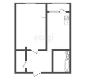 1-к квартира, вторичка, 44м2, 8/16 этаж