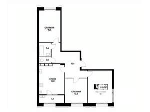 3-к квартира, вторичка, 88м2, 14/18 этаж