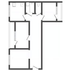 3-к квартира, вторичка, 65м2, 6/9 этаж