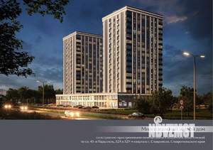 1-к квартира, строящийся дом, 40м2, 7/18 этаж