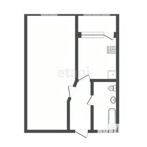 1-к квартира, вторичка, 34м2, 2/16 этаж