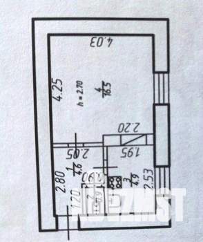 1-к квартира, вторичка, 29м2, 1/2 этаж