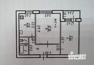 2-к квартира, вторичка, 50м2, 2/9 этаж