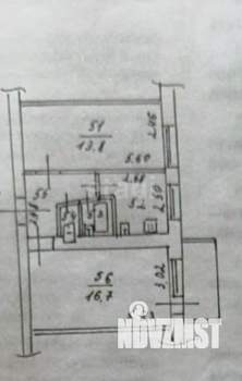 2-к квартира, вторичка, 48м2, 5/5 этаж