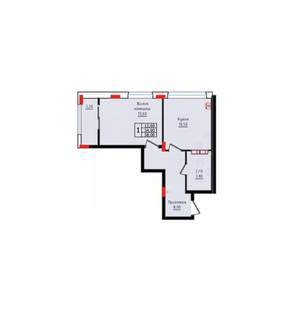 1-к квартира, вторичка, 38м2, 10/10 этаж