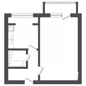 1-к квартира, вторичка, 40м2, 5/9 этаж
