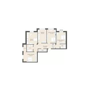 4-к квартира, вторичка, 124м2, 9/12 этаж