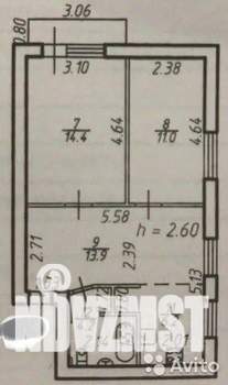 3-к квартира, вторичка, 50м2, 4/5 этаж