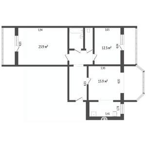 3-к квартира, вторичка, 93м2, 10/10 этаж