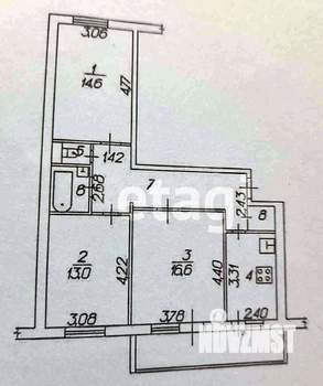 3-к квартира, вторичка, 68м2, 10/10 этаж