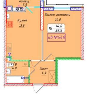 Студия квартира, вторичка, 40м2, 2/21 этаж
