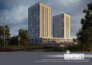 1-к квартира, строящийся дом, 42м2, 9/18 этаж