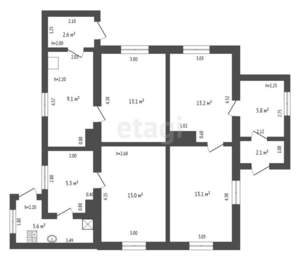 2-к квартира, вторичка, 34м2, 1/1 этаж