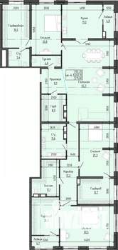 4-к квартира, вторичка, 271м2, 24/25 этаж