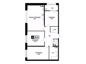 2-к квартира, вторичка, 90м2, 9/24 этаж