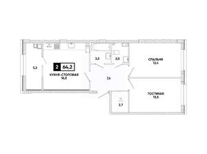 1-к квартира, вторичка, 64м2, 10/12 этаж