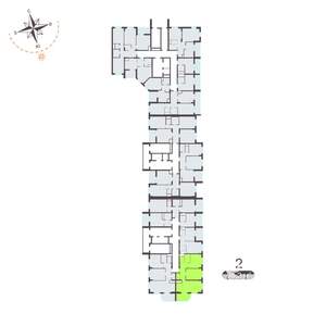 2-к квартира, вторичка, 67м2, 1/19 этаж