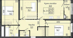 3-к квартира, вторичка, 90м2, 12/4 этаж