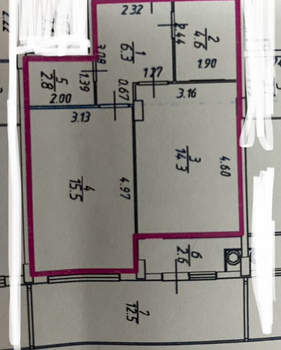 1-к квартира, вторичка, 56м2, 1/10 этаж